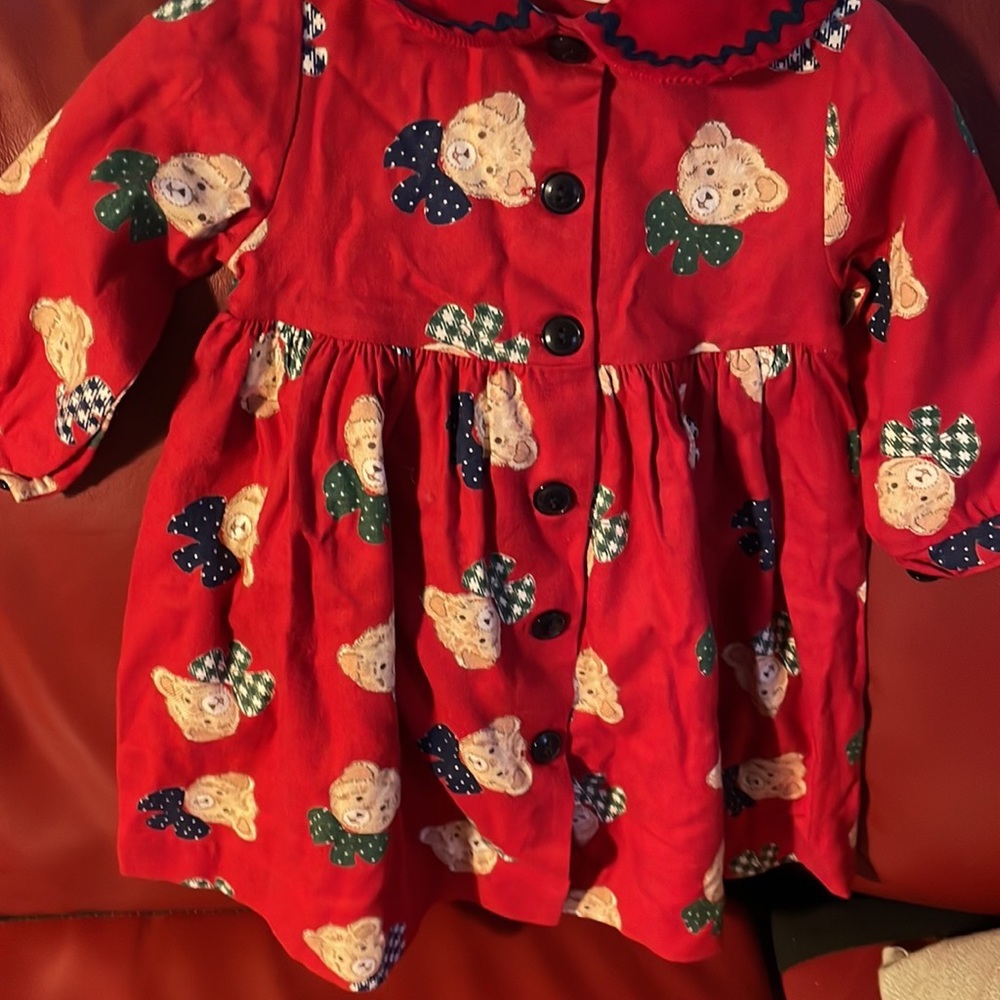 Never used, long sleeves;Teddy Bear dress❤️🐻❤️